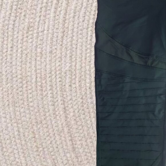 Aerie- Chill Play Move High Waisted Moto Ribbed Mesh Ankle Legging - Picture 8 of 10